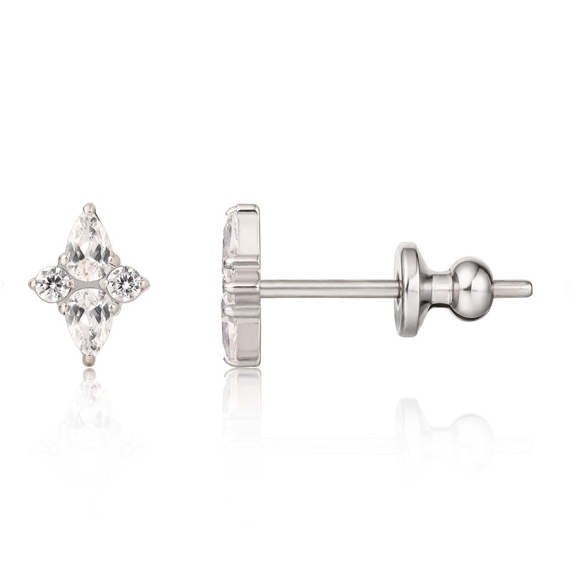 Limerencia F136 Pure Titanium Hypoallergenic Implant Grade Studs, G23 Small Dainty Cubic Zirconia Earrings for Women's Sensitive Ears - Image 1