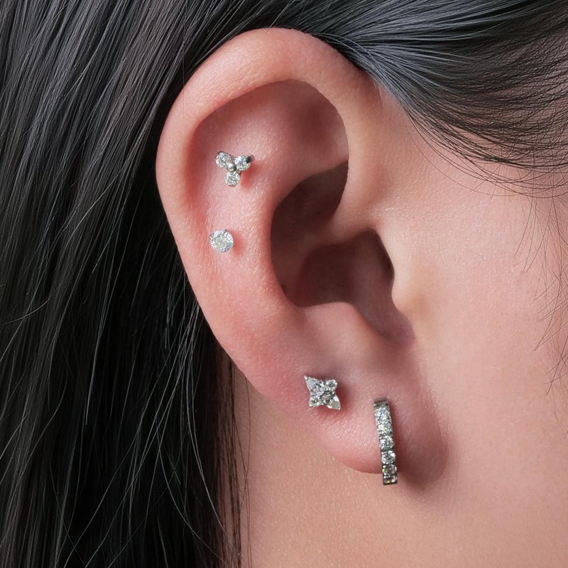 Limerencia F136 Pure Titanium Hypoallergenic Implant Grade Studs, G23 Small Dainty Cubic Zirconia Earrings for Women's Sensitive Ears - Image 3