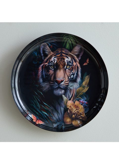Nathal Enamelled Tiger Wall Hanging Tray 29 x 29 x 3 cm