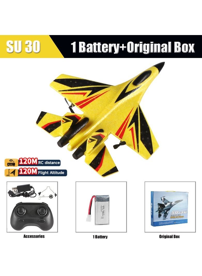 AROAQ طائرة التحكم عن بعد SU57 2.4 جيجا هرتز 2 قناة RC طائرة جيروسكوب مدمجة SU30 طائرة التحكم عن بعد الكهربائية ألعاب للأطفال  - Image 1