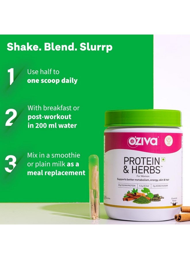 OZiva Protein & Herbs for Women (Vanilla Almond) I Manage Weight, Energy & Metabolism | Clean Protein, Shatavari, Green Tea I No Added Sugar, 1lbs (453gm) - Image 5