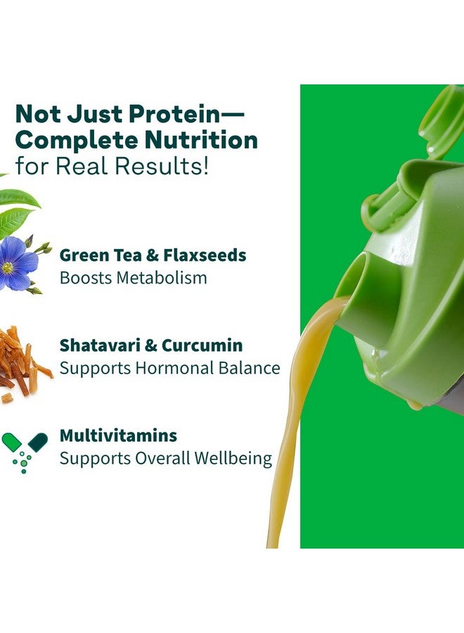 OZiva Protein & Herbs for Women (Vanilla Almond) I Manage Weight, Energy & Metabolism | Clean Protein, Shatavari, Green Tea I No Added Sugar, 1lbs (453gm) - Image 4