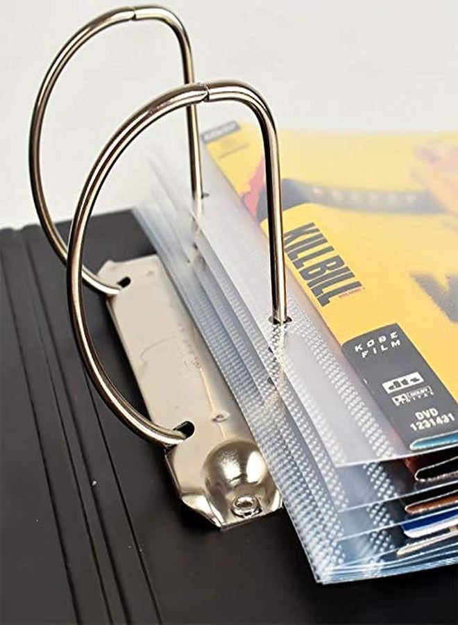 Tarifold DJOIS by Tarifold - CD & DVD 2-Ring Binder - Durable CD & DVD Storage - Durable Material - A5 Size - Holds 25 Sleeves - Pack of 4 - Space-Saving - Made in Denmark - Black - Image 2