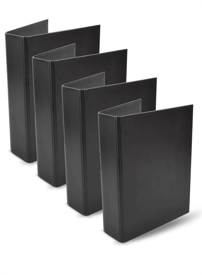 Tarifold DJOIS by Tarifold - CD & DVD 2-Ring Binder - Durable CD & DVD Storage - Durable Material - A5 Size - Holds 25 Sleeves - Pack of 4 - Space-Saving - Made in Denmark - Black - Image 1