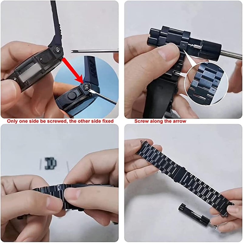 كلاراكو سوار ساعة بديل من كلاركو، قابل للتعديل من الفولاذ المقاوم للصدأ، قفل بديل لسوار الساعة للحصول على ملاءمة مثالية - Image 5