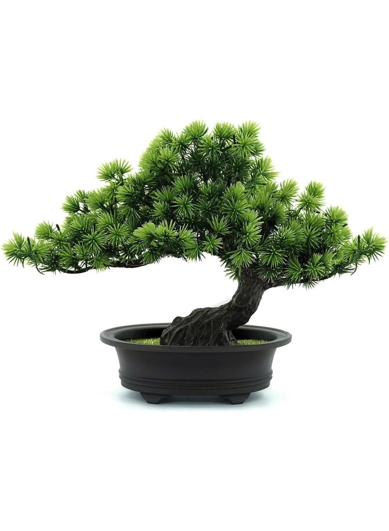 Artificial Bonsai Juniper Tree, Faux Plants Indoor Small Fake Plants Decor for Home Office Desk Bathroom Shelf Bedroom Living Room Farmhouse Decorations Office Indoor Showcase Decor (Pine Bonsai) - Image 1