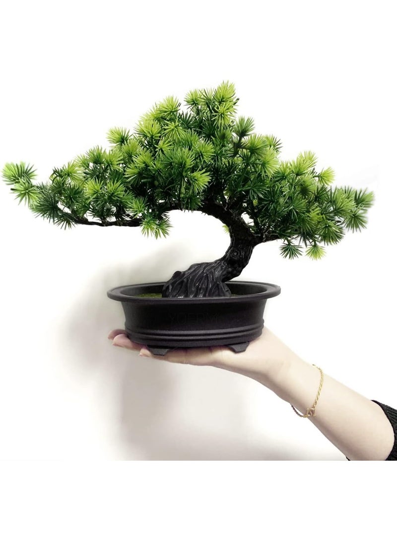 Artificial Bonsai Juniper Tree, Faux Plants Indoor Small Fake Plants Decor for Home Office Desk Bathroom Shelf Bedroom Living Room Farmhouse Decorations Office Indoor Showcase Decor (Pine Bonsai) - Image 2