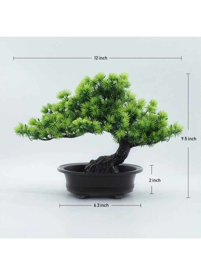 Artificial Bonsai Juniper Tree, Faux Plants Indoor Small Fake Plants Decor for Home Office Desk Bathroom Shelf Bedroom Living Room Farmhouse Decorations Office Indoor Showcase Decor (Pine Bonsai) - Image 3