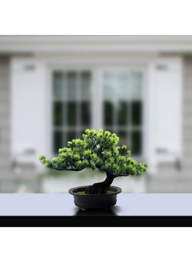 Artificial Bonsai Juniper Tree, Faux Plants Indoor Small Fake Plants Decor for Home Office Desk Bathroom Shelf Bedroom Living Room Farmhouse Decorations Office Indoor Showcase Decor (Pine Bonsai) - Image 4