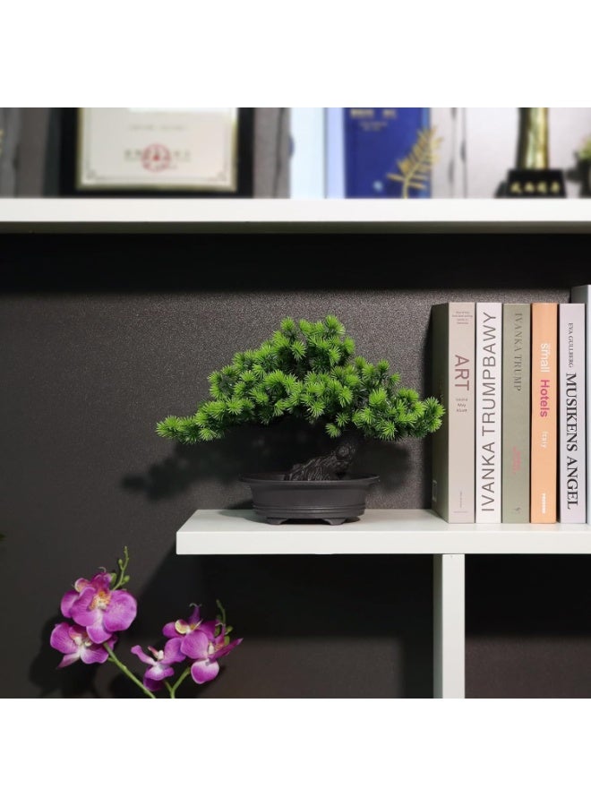 Artificial Bonsai Juniper Tree, Faux Plants Indoor Small Fake Plants Decor for Home Office Desk Bathroom Shelf Bedroom Living Room Farmhouse Decorations Office Indoor Showcase Decor (Pine Bonsai) - Image 5