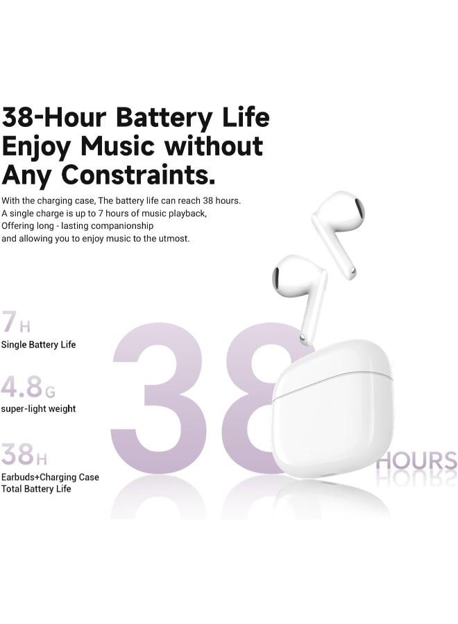 HONOR CHOICE Earbuds X7e Active TWS | 38H Battery | Bluetooth 5.4 | 12.4mm Bass Driver | Dual Device Connection | IP54 Splash Resistant | White white - Image 4