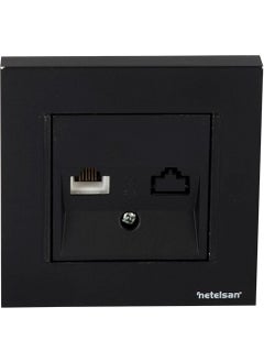 Netelsan Byobu Black Telephone Numeris Socket (Cat3) Framed  - Image 1