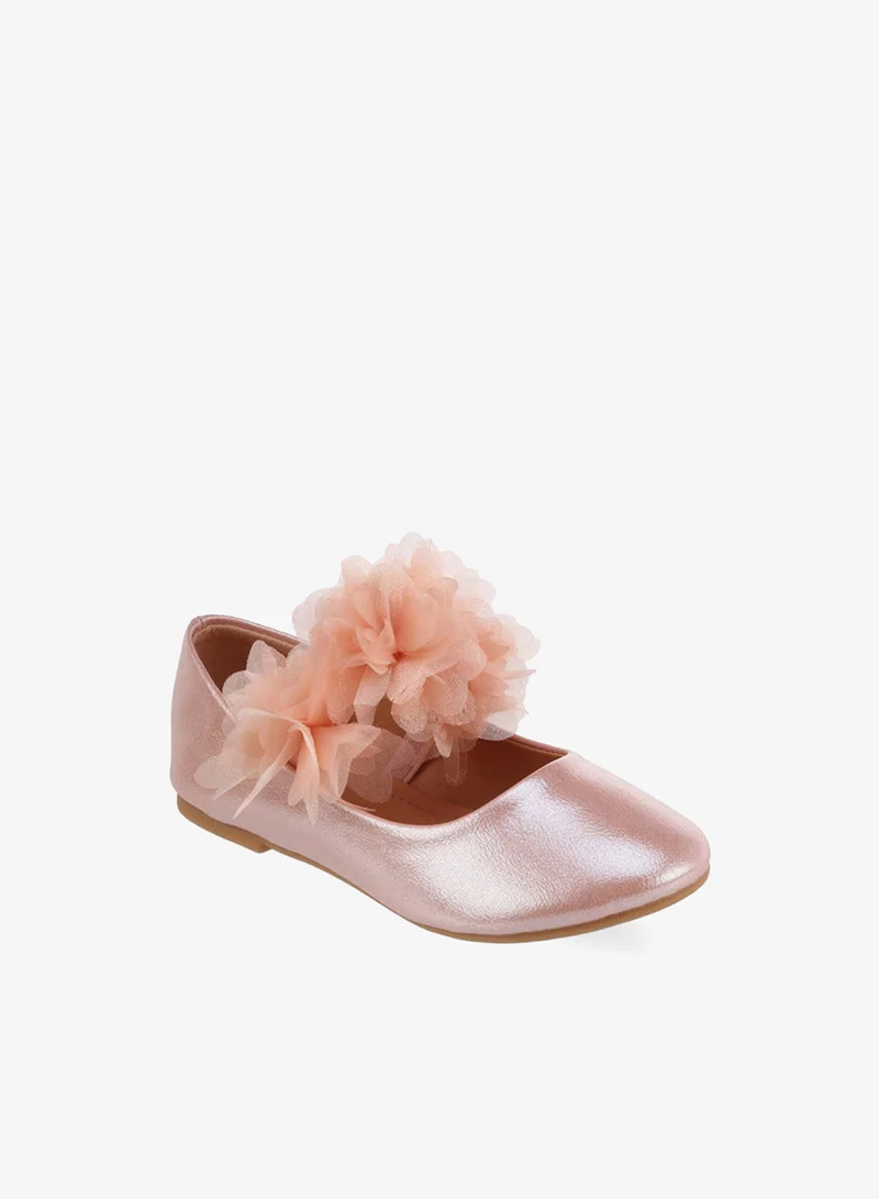 Flora Bella By Shoexpress Girls Floral Applique Ballerina Shoes Ramadan Collection