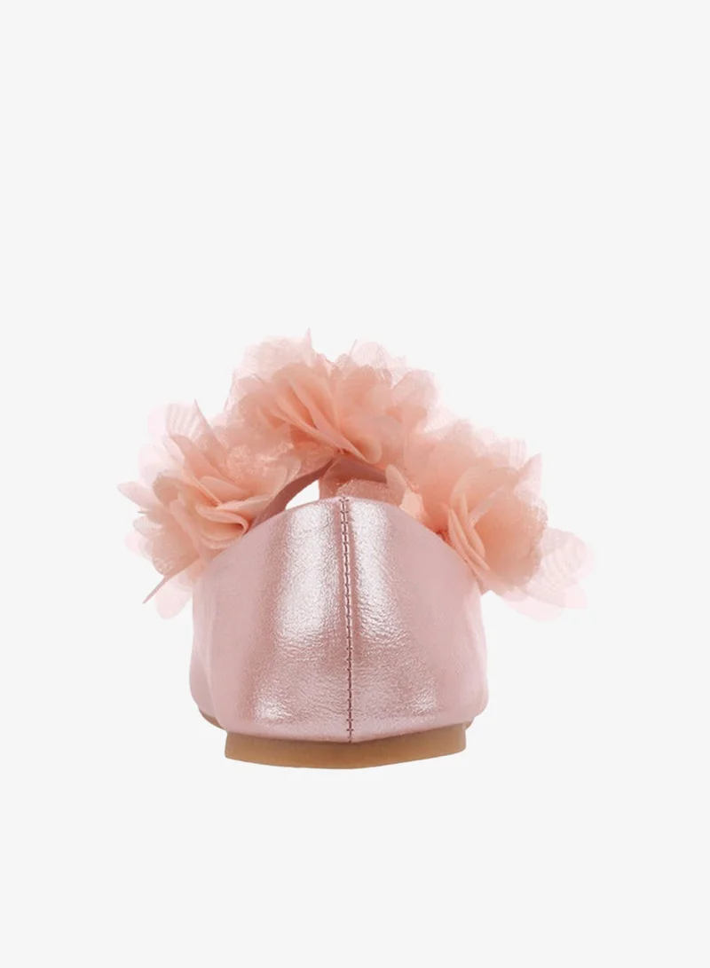 Flora Bella By Shoexpress Girls Floral Applique Ballerina Shoes Ramadan Collection