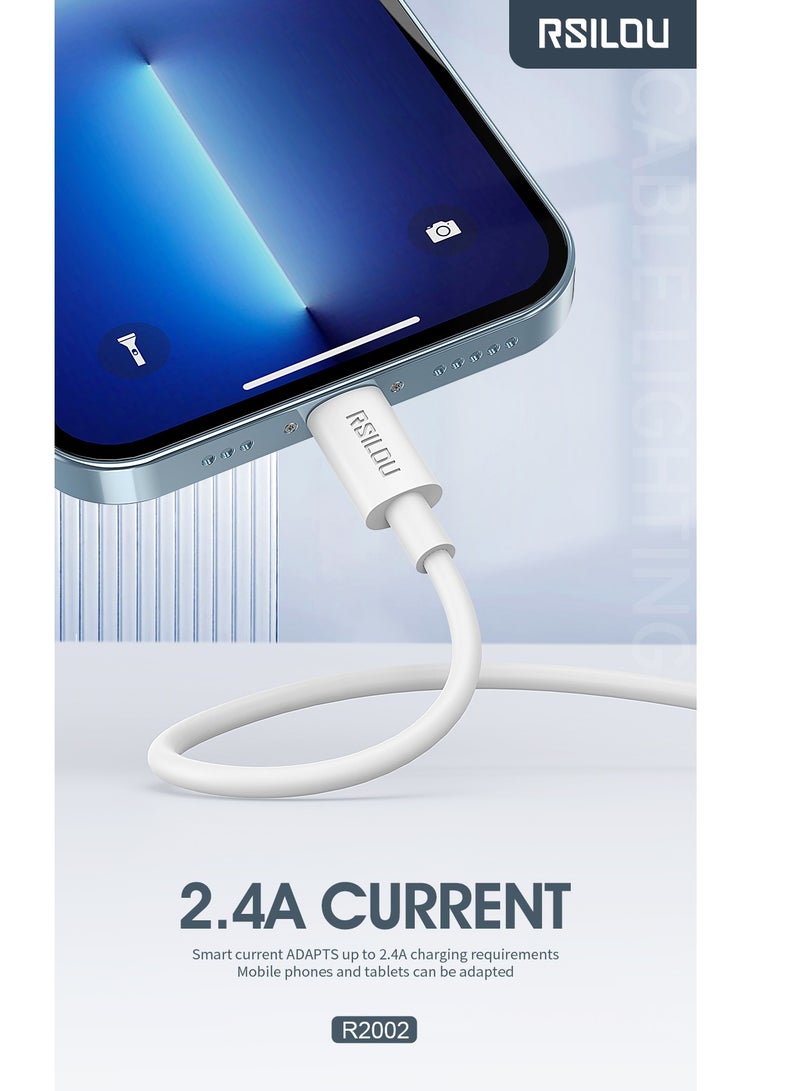 ارسيلو R2002-001 كابل شحن ونقل بيانات سريع ميكرو يو اس بي  2.0، 1 متر، أسلاك نحاسية لنقل البيانات، 163 خيطًا TPE، 2.4 أمبير، سرعة نقل 480 ميجابايت في الثانية، خالٍ من التشابك والتشابك، أبيض - Image 5