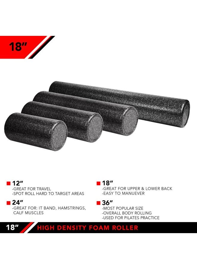 JFIT High Density Foam Roller, Solid Blue, 18-Inch - Image 4