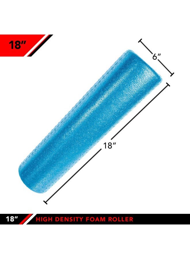 JFIT High Density Foam Roller, Solid Blue, 18-Inch - Image 2