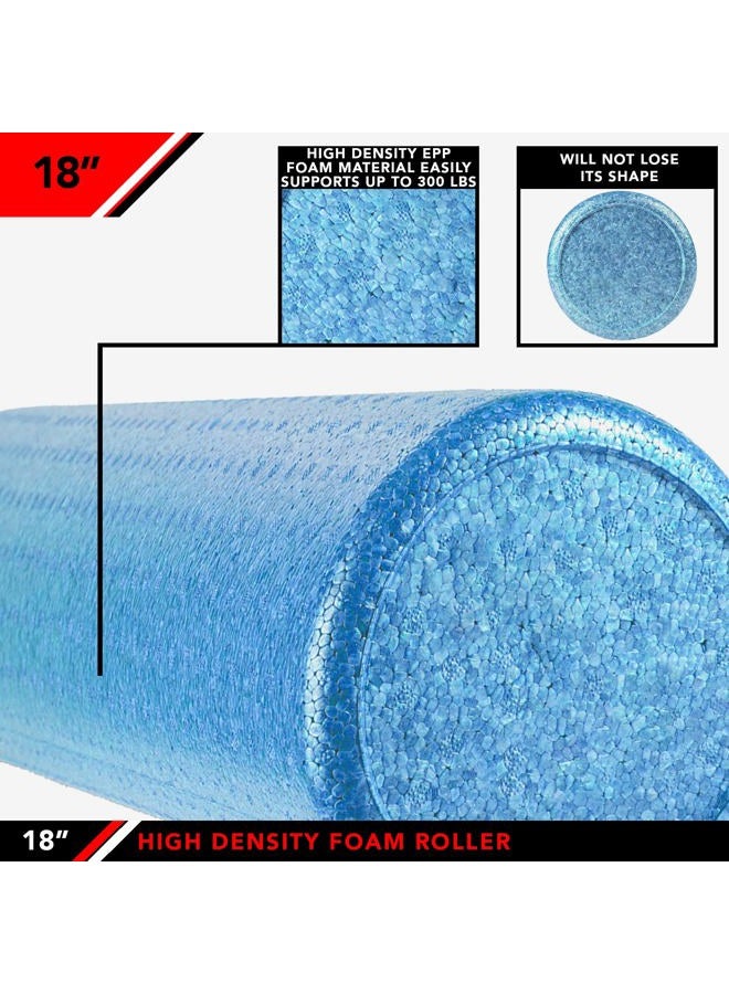 JFIT High Density Foam Roller, Solid Blue, 18-Inch - Image 3