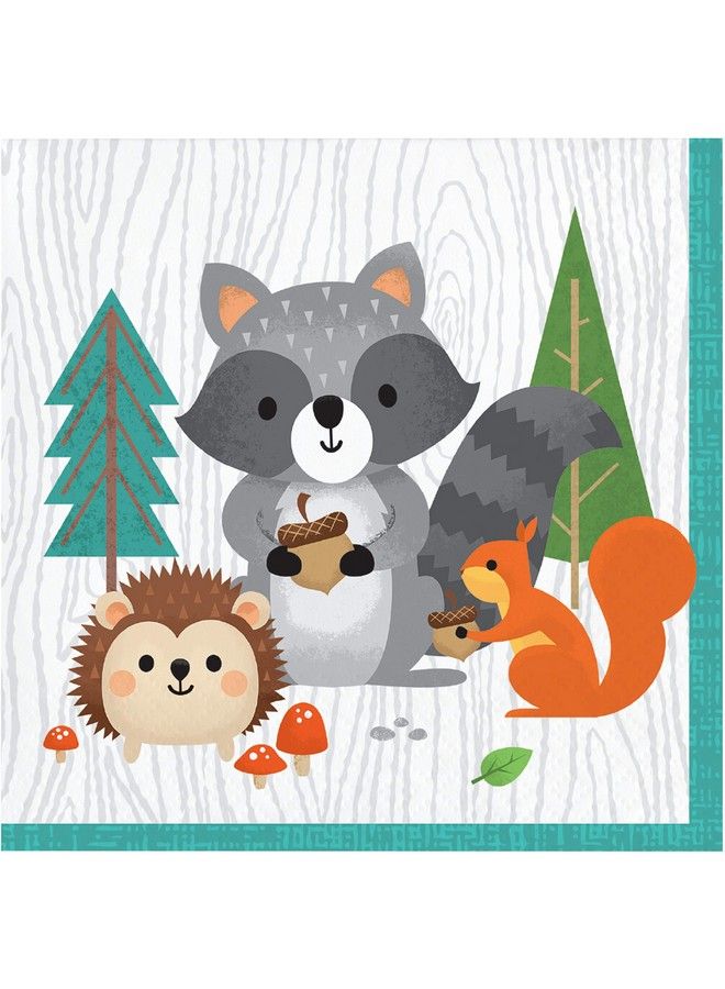 CREATIVE CONVERTING 343946 Forest Friends Beverage Napkins 16Pcs - Image 2