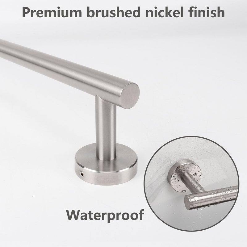 TocTen Hand Towel Holder - 9 In Towel Ring Thicken SUS304 Stainless Steel towel holder for Bathroom Wall, Contemporary Bath hand towel bar wall mounted Towel Racks for Bathroom Kitchen(Brushed Nickel) - Image 5