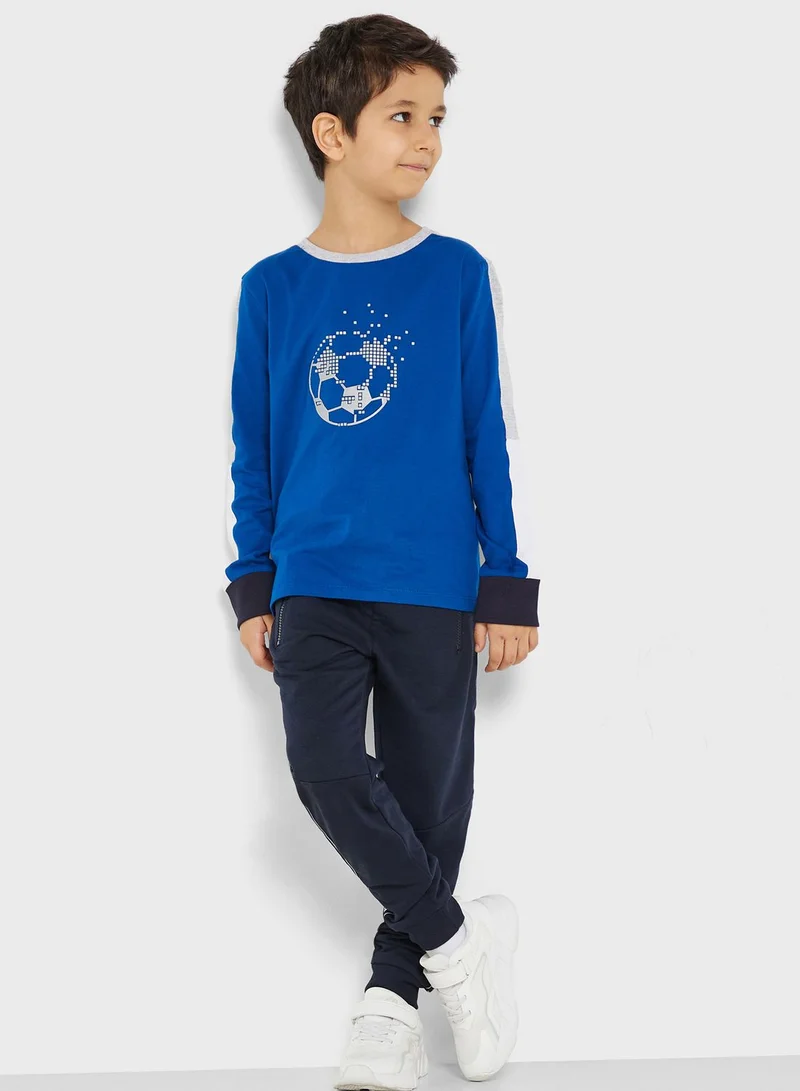 Ripples Round Neck Full Sleeves T-Shirt