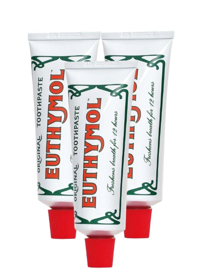 يوثيمول 3 قطع معجون أسنان ايوثيمول الأصلي 75مل - Image 1