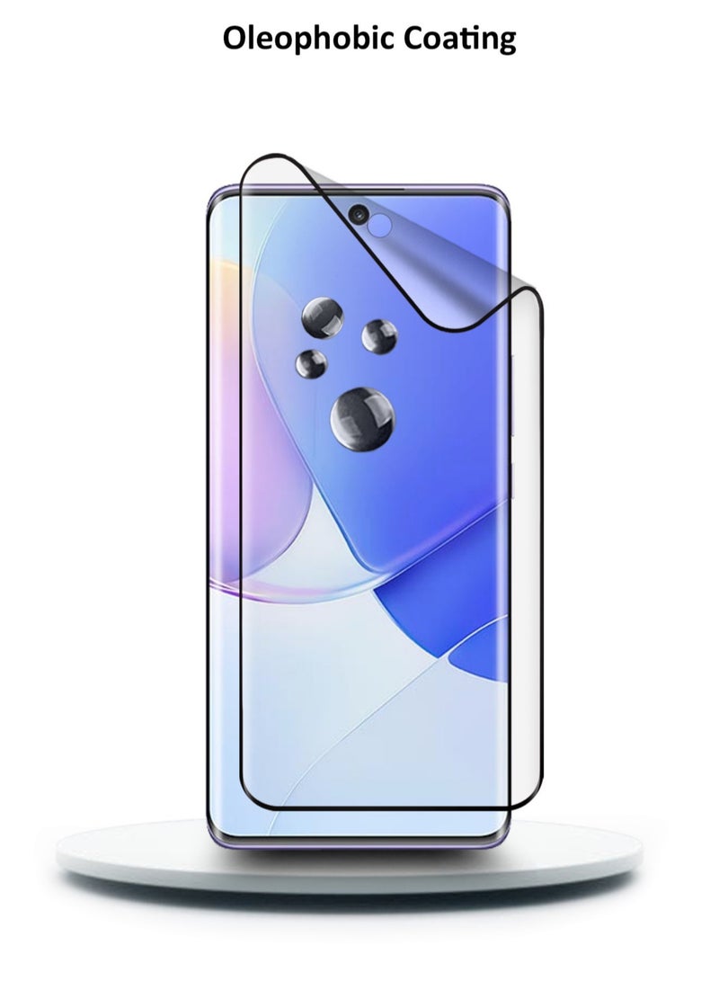 دبليو تيك لاصقة حماية شاشة سيراميك لهاتف هواوي نوفا 9 6.57 بوصة شفاف / أسود - Image 5