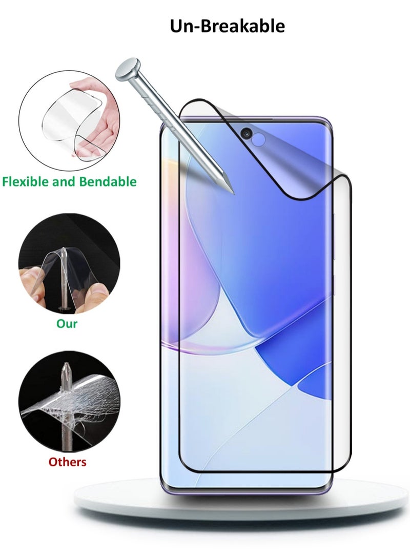 دبليو تيك لاصقة حماية شاشة سيراميك لهاتف هواوي نوفا 9 6.57 بوصة شفاف / أسود - Image 2