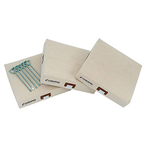 Champro Canvas Quilted Bases for Baseball/Softball, Set of 3, 14" x 2" - Image 3