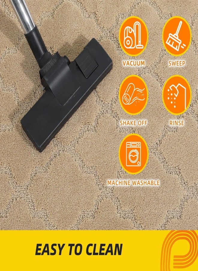 JSEI Kitchen Rugs, Non-Slip Kitchen Mats for Floor, Soft Washable Absorbent Kitchen Mats 2 Pieces, Kitchen Carpet Runner with TPR Backing, Polyester, 20”x32”+20”x48”, Beige - Image 5