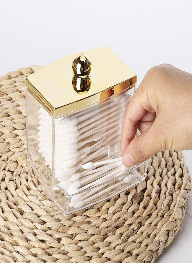Tbestmax 10oz Qtip Holder Dispenser L Size Bathroom Container with Gold Lid for Bathroom Organizer Accessories Decor Storage-Qtips Cotton Ball Holder - Image 5