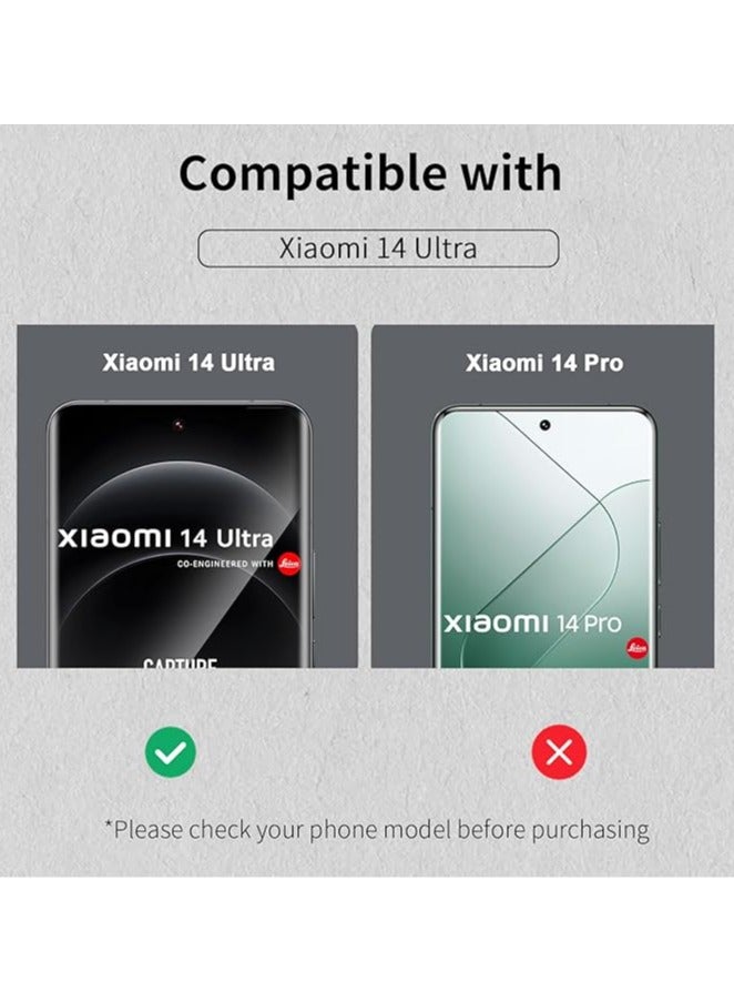 General The screen protector is compatible with Xiaomi 14 Ultra Tempered Glass, 2pcs of 3D Protective Glass, 9H Hardness, Scratch Resistant Tempered Glass Protector, Anti-Bubble HD Screen Protector  - Image 2