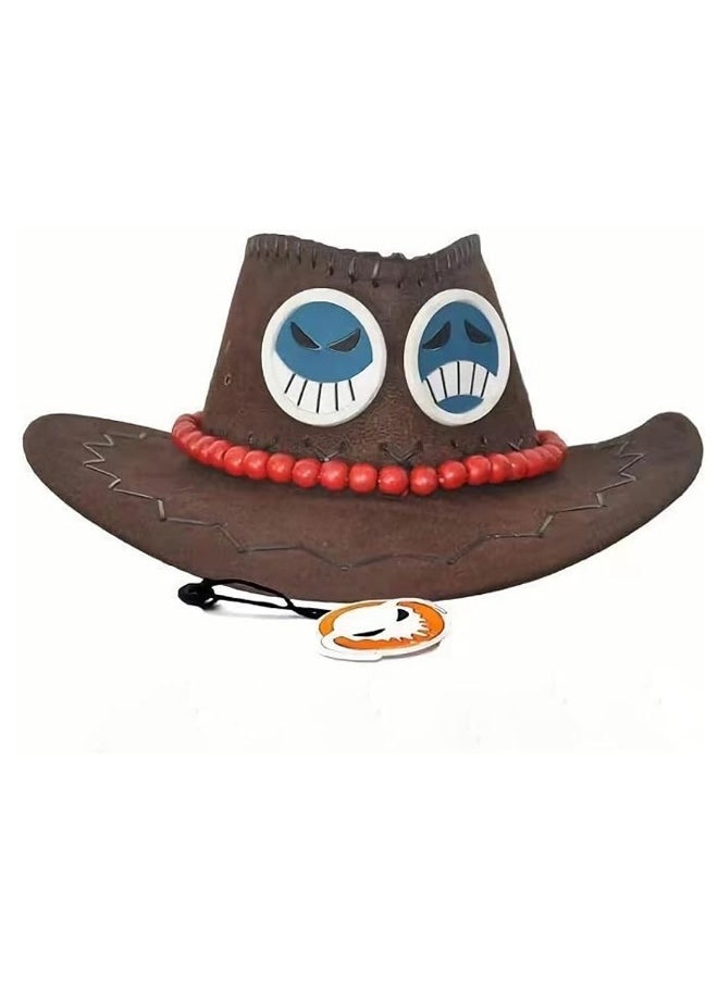 Generic - KITAT Ace Cowboy Hat Anime One Piece Cosplay Hat Gray - Image 1
