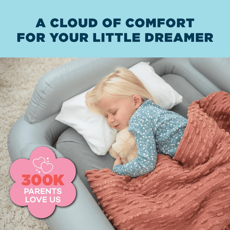SlumberPod SlumberTot Inflatable Toddler Travel Bed - Portable Kids Air Mattress with Safety Bumpers - Perfectly Sized Ideal for Travel or Home Use - Includes Electric Pump - Image 2
