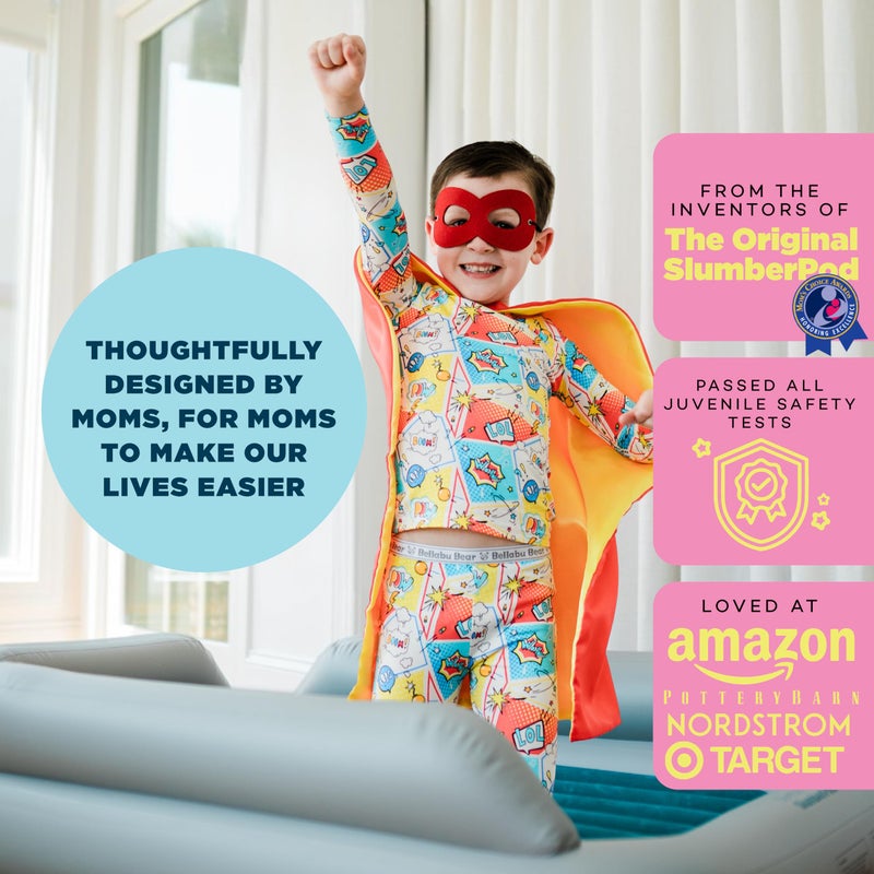 SlumberPod SlumberTot Inflatable Toddler Travel Bed - Portable Kids Air Mattress with Safety Bumpers - Perfectly Sized Ideal for Travel or Home Use - Includes Electric Pump - Image 3