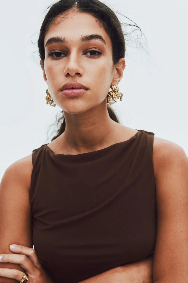 H&M Draped mesh vest top