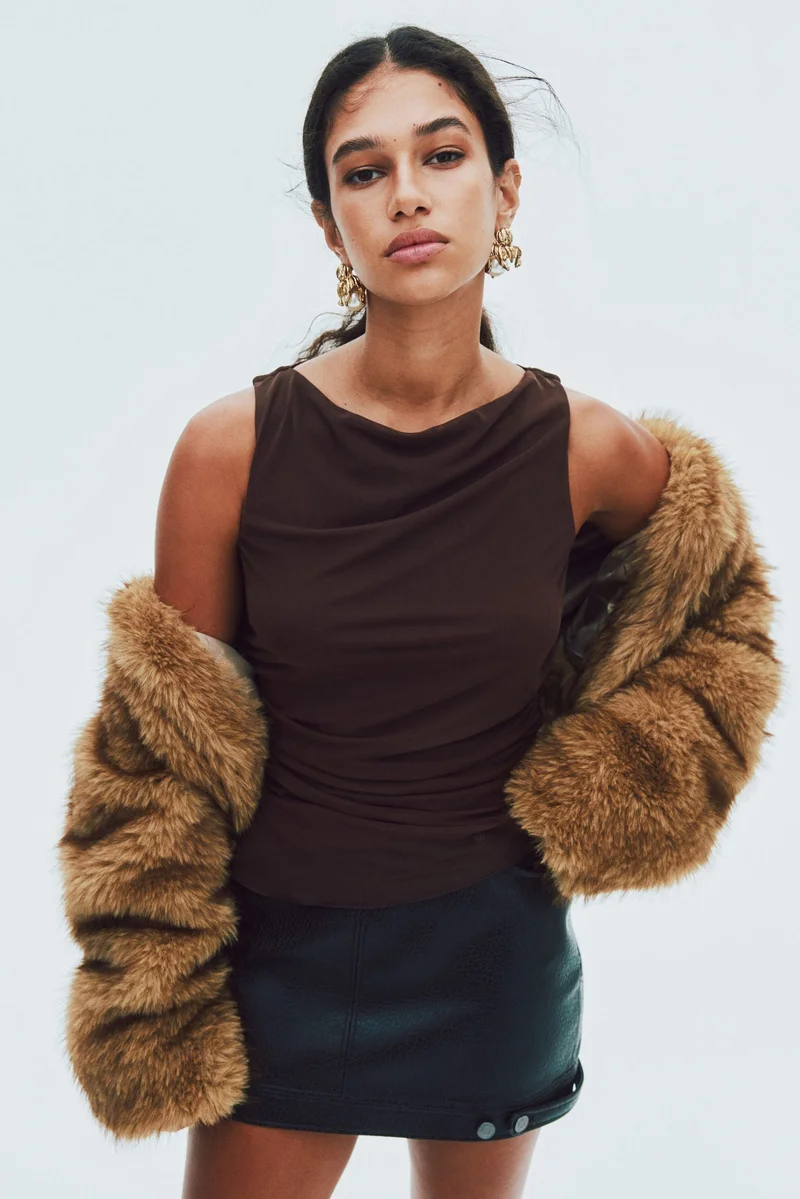 H&M Draped mesh vest top