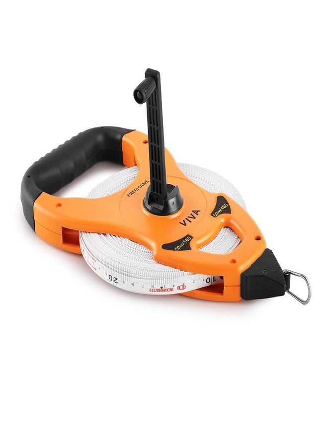 FREEMANS Viva Open Reel 50m:13mm Fibreglass Measuring tape - 50m/164ft With Unbreakable ABS case || Double Side Printing || Long and Durable Winding Handle For Easy Retraction and Steel End Hook - Image 5
