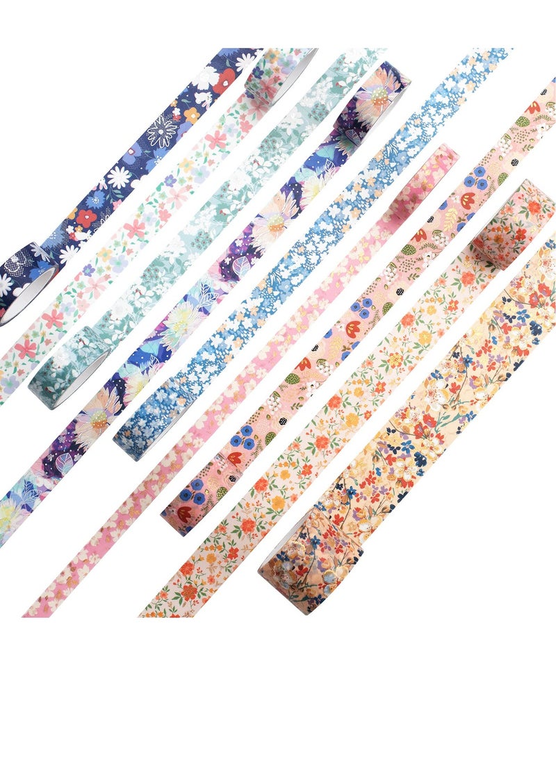 Zikra مجموعة شريط وشي ذهبي، شريط ماسك فضي عريض للتزيين للفنون، الحرف اليدوية، مستلزمات المجلات، المخططات، ألبوم القصاصات، تغليف الهدايا/البطاقات (جمال الطبيعة) - Image 2