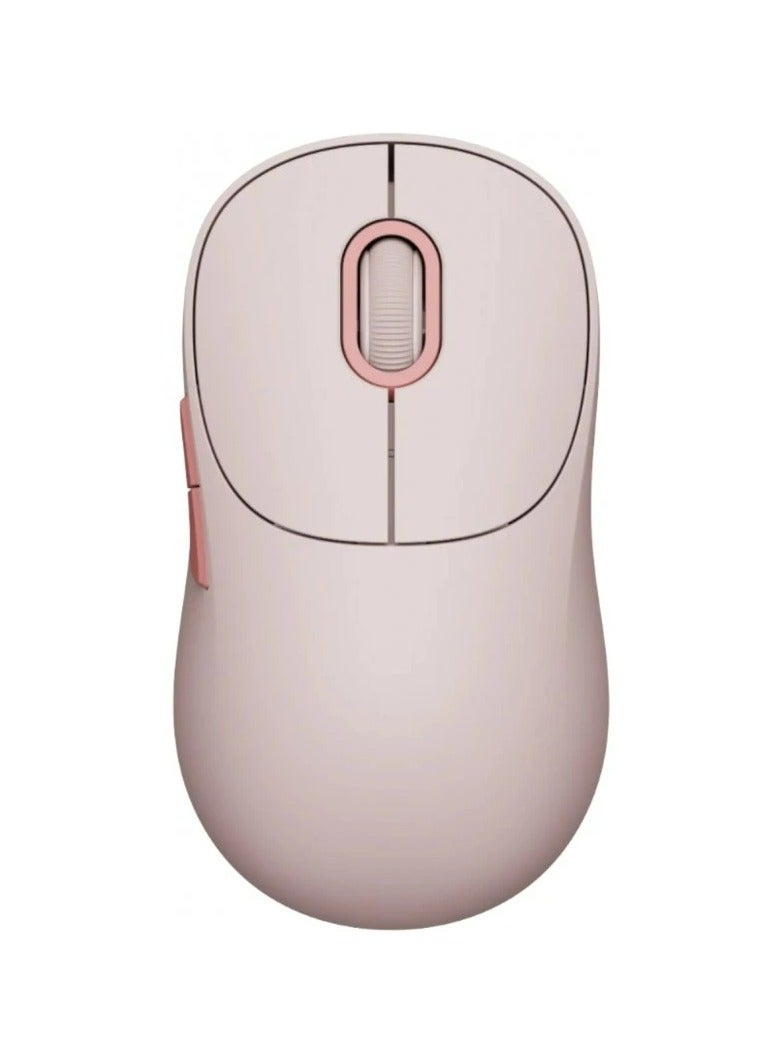 Xiaomi Wireless Mouse 3 Dual Mode Bluetooth 2.4GHz Silent 1200 DPI Pink - Image 1