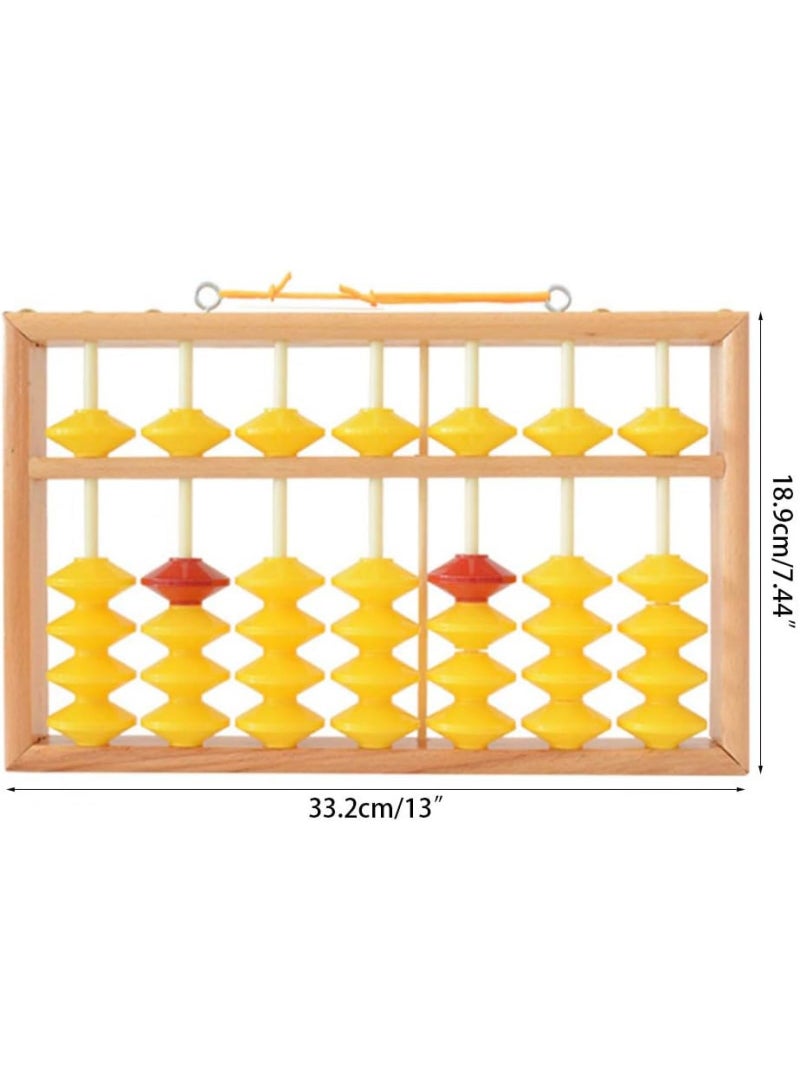 Y&D 7 Column Non-Slip Hanging Wooden Abacus Chinese Soroban Educational Tool Mathematics - Image 3