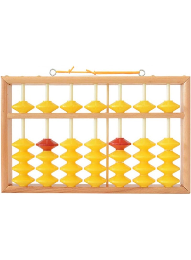 Y&D 7 Column Non-Slip Hanging Wooden Abacus Chinese Soroban Educational Tool Mathematics - Image 1