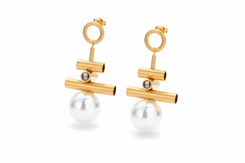 Bariq Elara Drop Earrings - Tarnish Free - Image 1