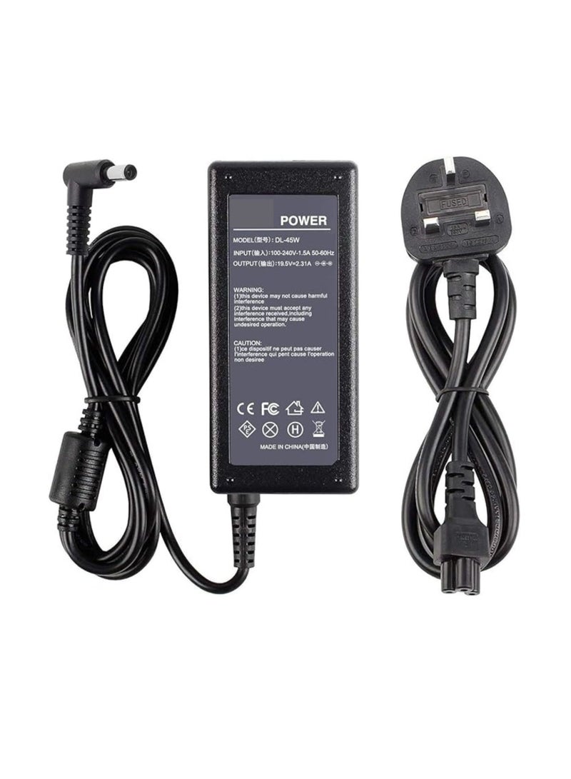 Terabyte 19.5V 2.31A 45W Laptop Charger for Dell Notebook Computer PC Power Cord Supply Lead AC Adapter 450-AECO 43NY4 MGJN9 G6J41 Connector:4.5 x 3.0mm - Image 1