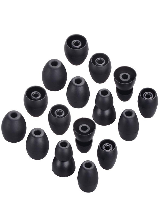 luakesa Replacement Eartips Silicone Earbuds Tips Buds Ear Set Accessories for Beats Flex Wireless Headphones,8 Pairs (Black) - Image 1