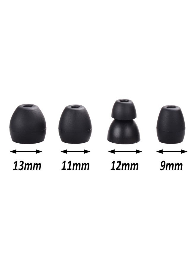 luakesa Replacement Eartips Silicone Earbuds Tips Buds Ear Set Accessories for Beats Flex Wireless Headphones,8 Pairs (Black) - Image 3