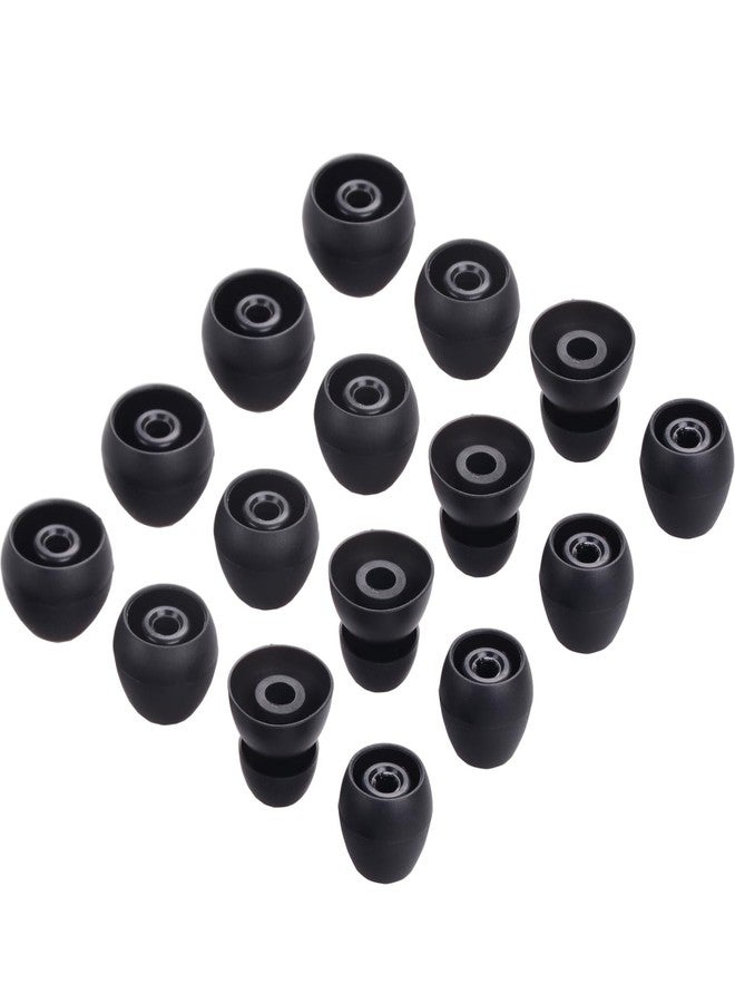 luakesa Replacement Eartips Silicone Earbuds Tips Buds Ear Set Accessories for Beats Flex Wireless Headphones,8 Pairs (Black) - Image 2