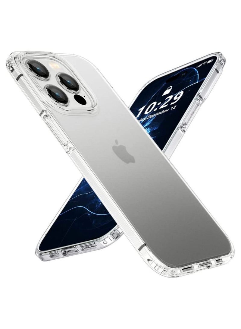 ELTRAZONE iPhone 14 Pro Max Case Frosted Translucent Thin [Military Grade Drop Protection]Anti-Drop Hard PC Back with Soft Silicone Edge Slim Protective Cover - Image 1