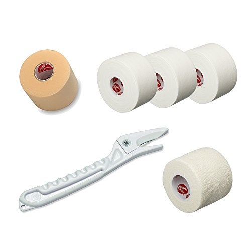 Cramer Taping Kit, Athletic Tape Kit & Supplies for Coaches & Athletic Trainers, 3 Rolls Cramer 950 Tape, 1 Roll Tape Underwrap, 1 Roll Cohesive Self-Stick Tape, 1 Tape Cutter for Removal - Image 2