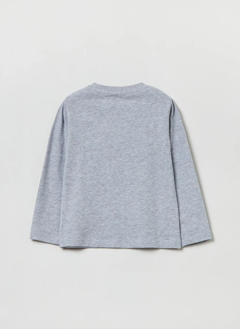 او في اس Long-sleeved T-shirt with print